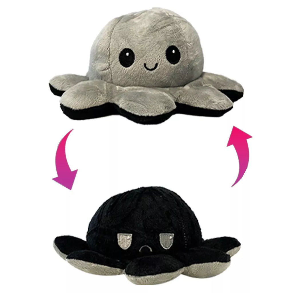Link Moody Reversible Emotion Octopus Plushie Sad/Happy Express Your Emotions Moody Plush Toy Sensory Fidget Toy for Stress Relief
