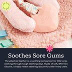 Itzy Ritzy Lovey Including Teether, Teething Relief, 0+ Months (Pink Bunny)