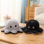 Link Moody Reversible Emotion Octopus Plushie Sad/Happy Express Your Emotions Moody Plush Toy Sensory Fidget Toy for Stress Relief